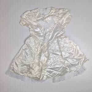 Vtg Gunne Sax Cream Shimmery Dress 90s Sz 5 Party Fancy Wedding